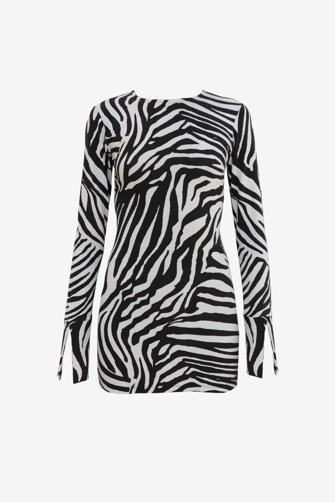 VESTIDO MYSTICAL MALHA ESTAMPADA ZEBRA