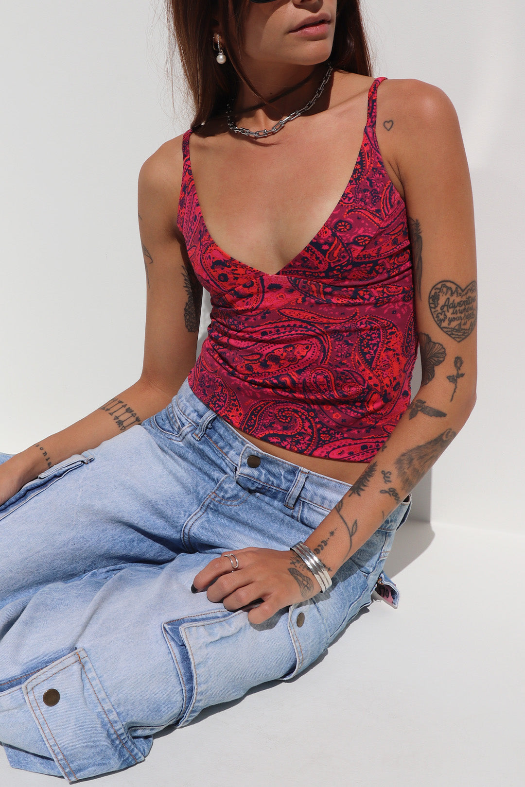 TOP CHER MALHA ESTAMPADA PINK
