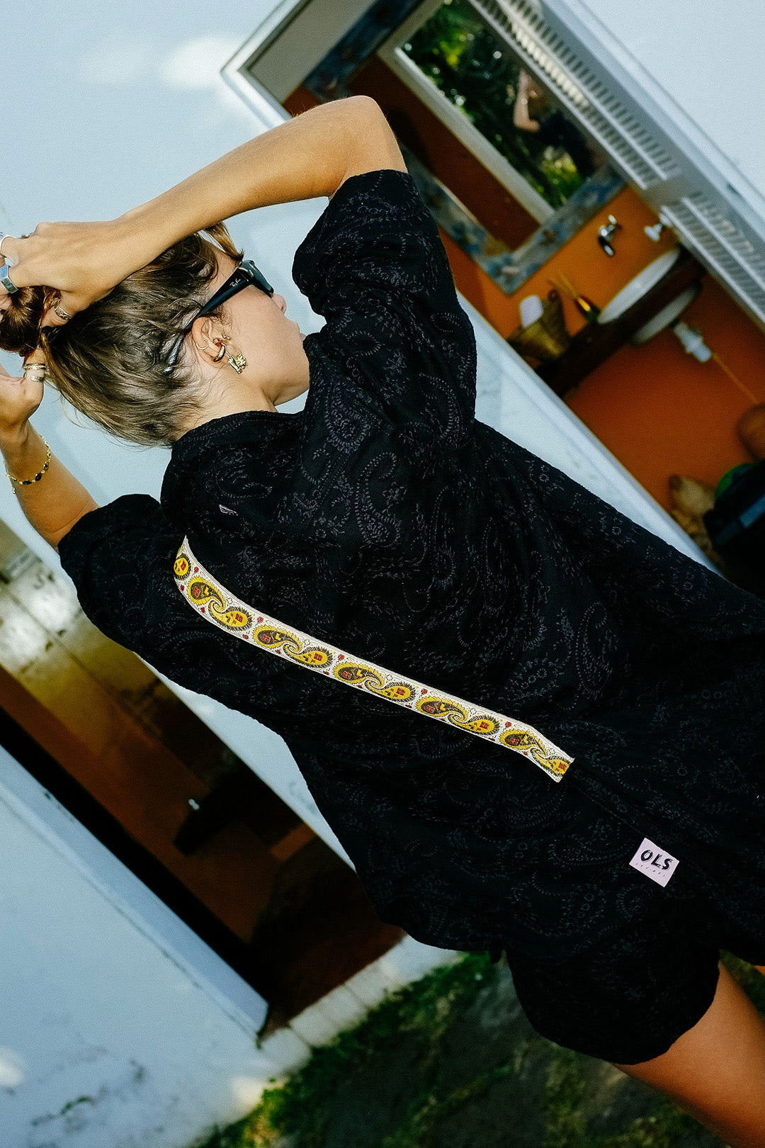 CAMISA FOXY SARJA BORDADA CASHMERE BLACK