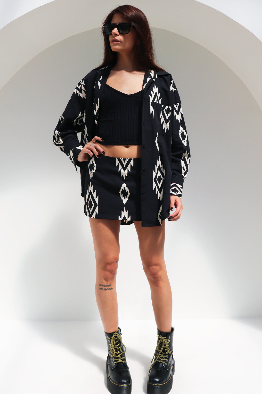 CAMISA ARIZONA ALGODÃO ESTAMPADO BLACK