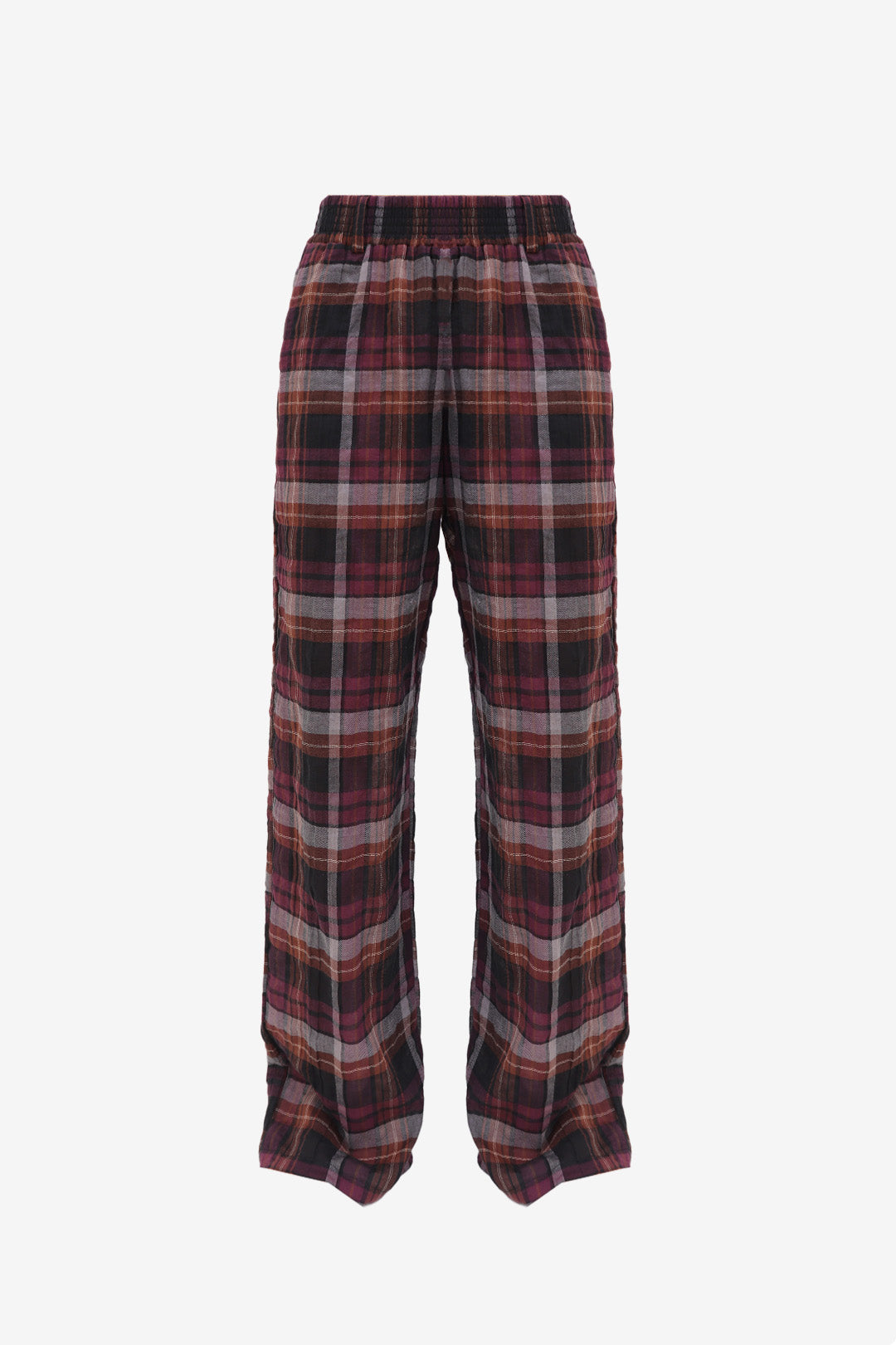 CALÇA MIDNIGHT ALGODÃO XADREZ BROWN