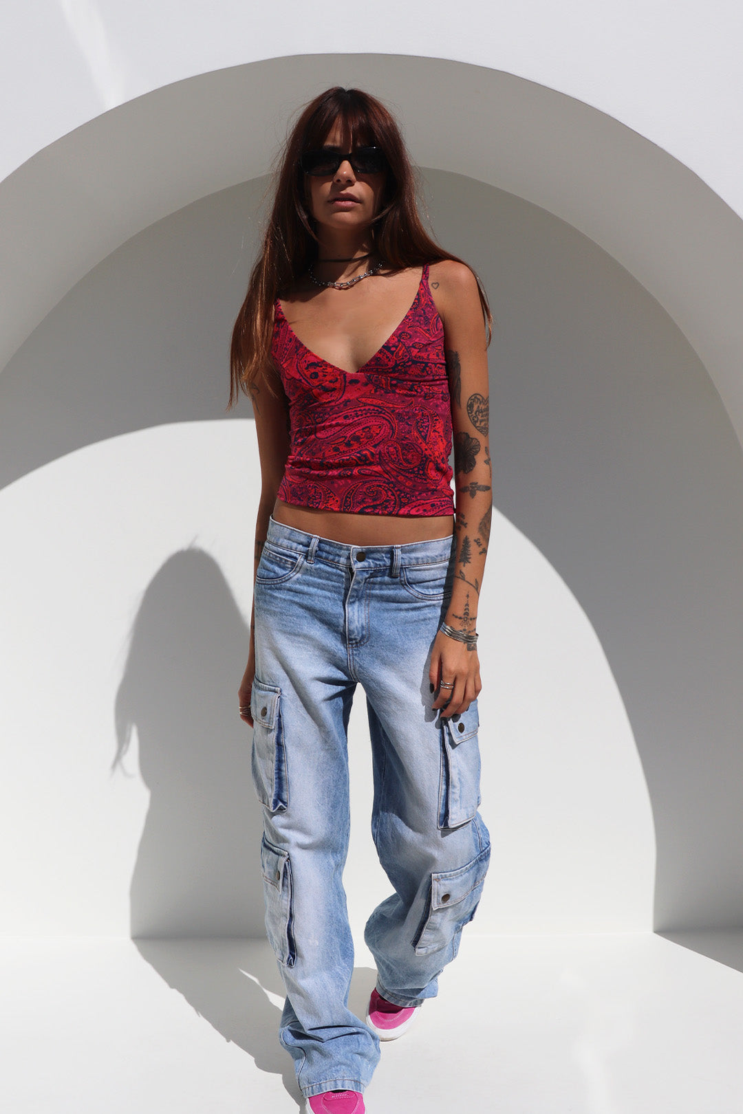TOP CHER MALHA ESTAMPADA PINK