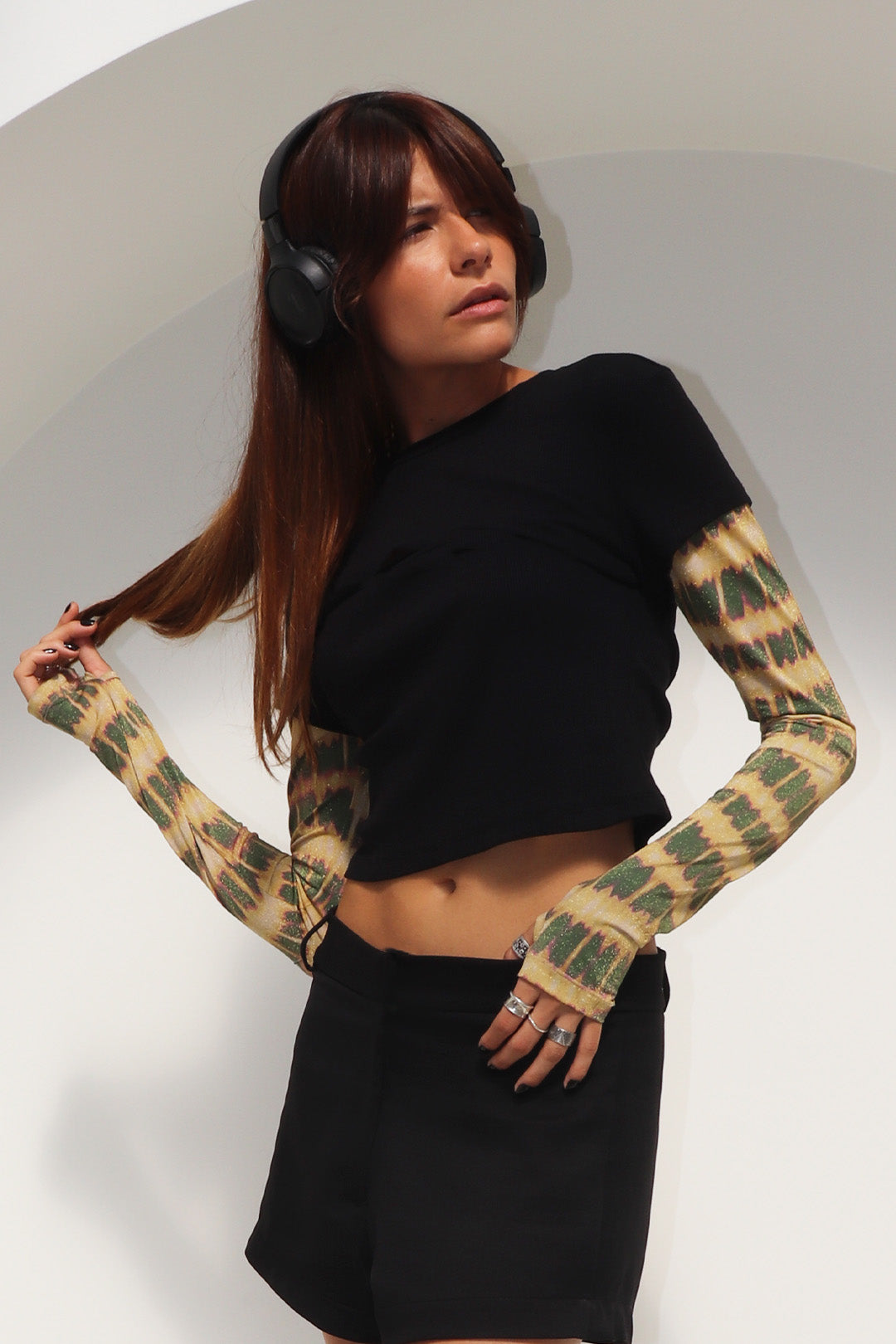 BLUSA CHILL MANGA LONGA MALHA BLACK