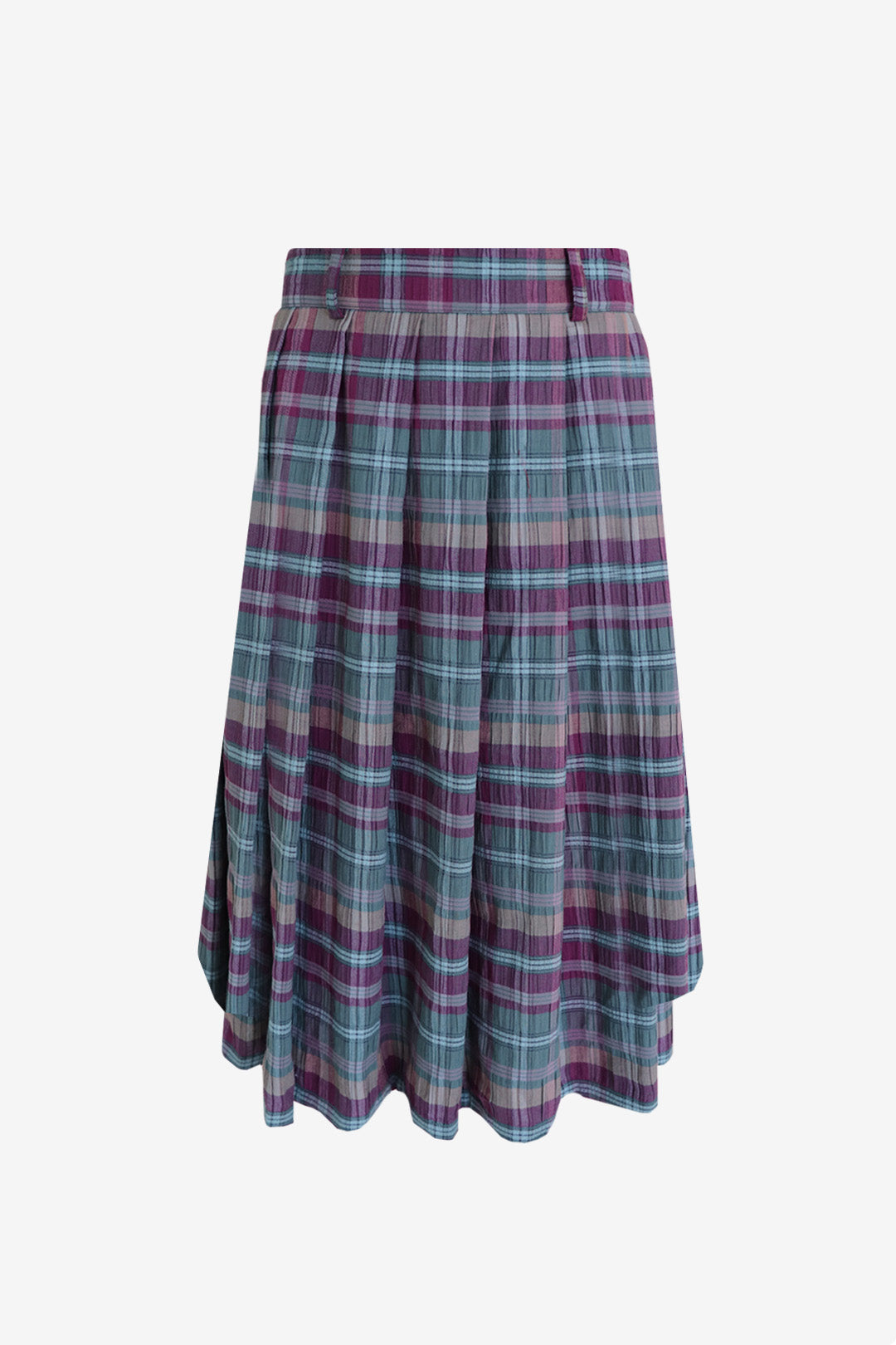 SAIA PLIÉ ALFAIATARIA ALGODÃO XADREZ