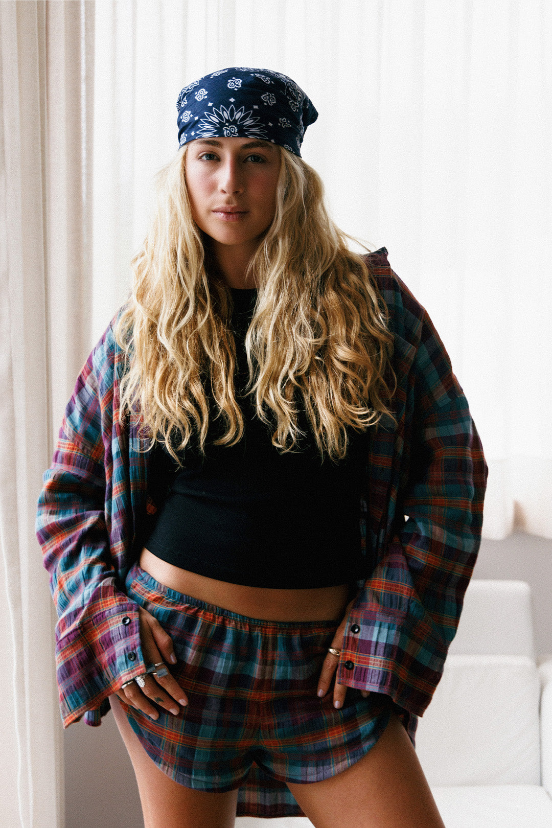 CAMISA MIDNIGHT ALGODÃO XADREZ GRAPE