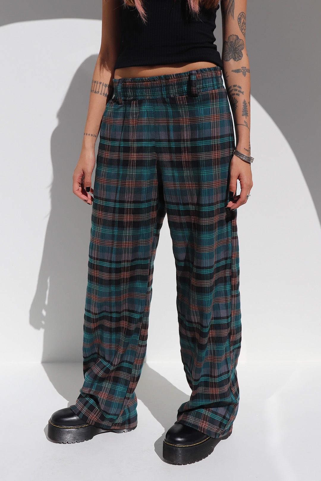 CALÇA MIDNIGHT ALGODÃO XADREZ BLUE