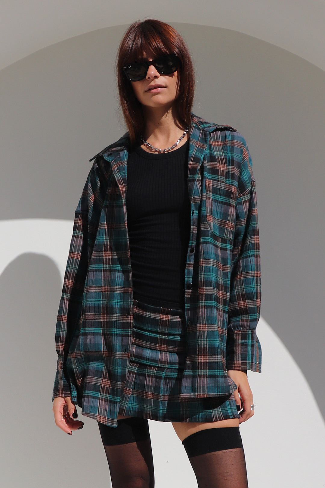 CAMISA MIDNIGHT ALGODÃO XADREZ  BLUE