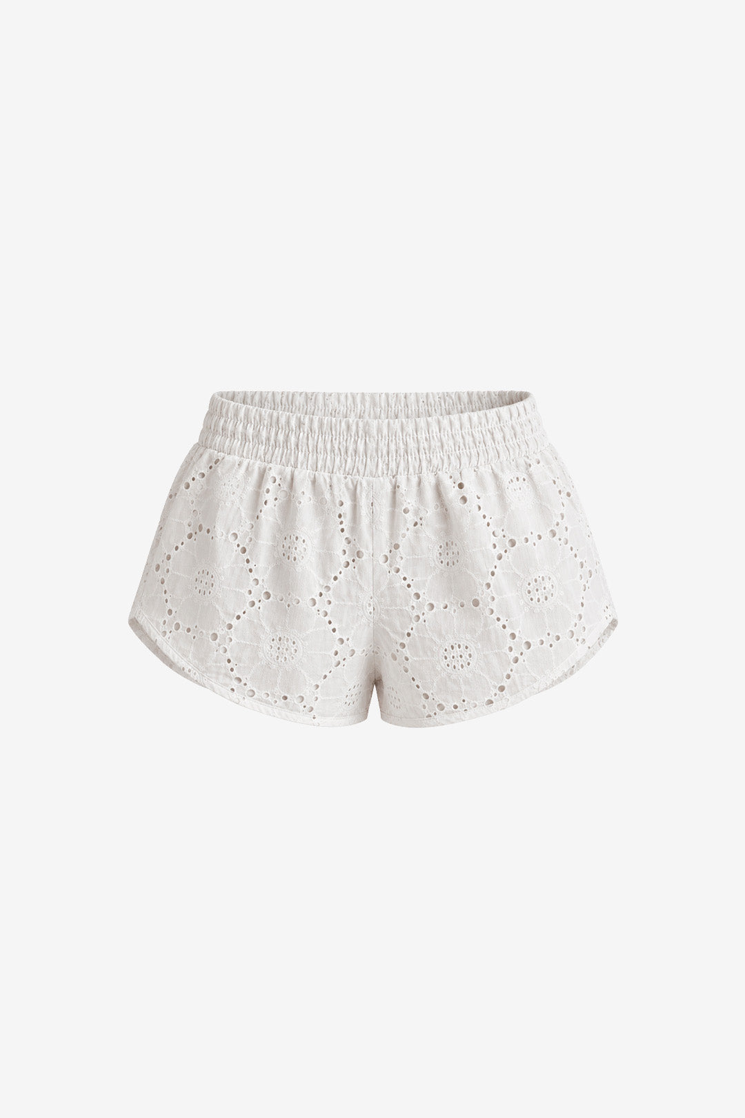 MINI SHORTS MOM’S GARDEN LAISE FLORAL WHITE