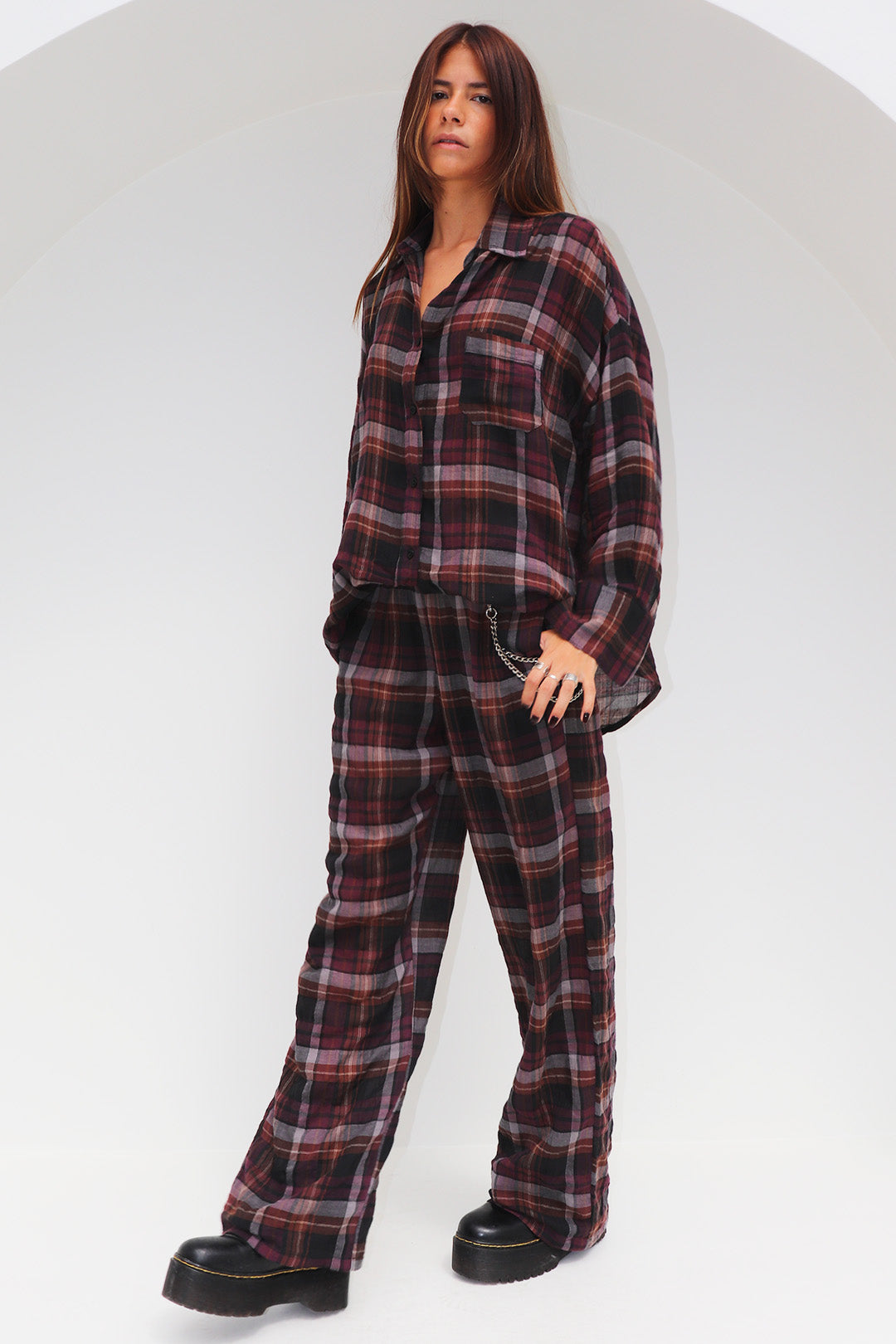CAMISA MIDNIGHT ALGODÃO XADREZ BROWN
