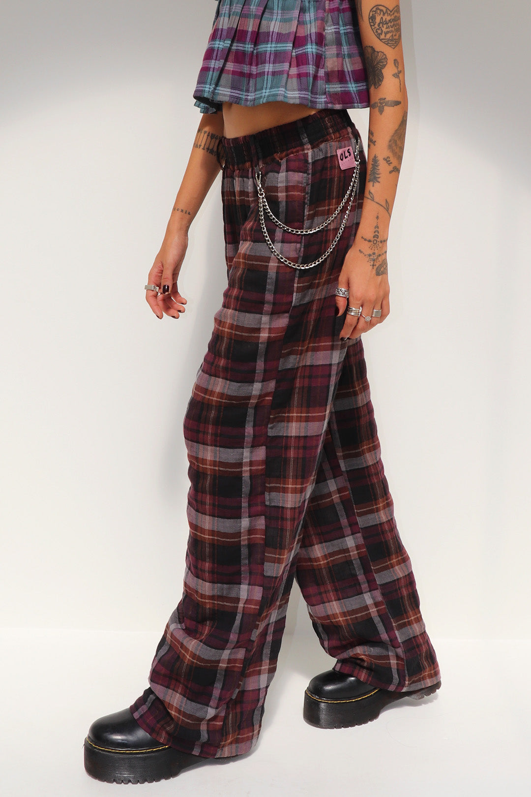CALÇA MIDNIGHT ALGODÃO XADREZ BROWN