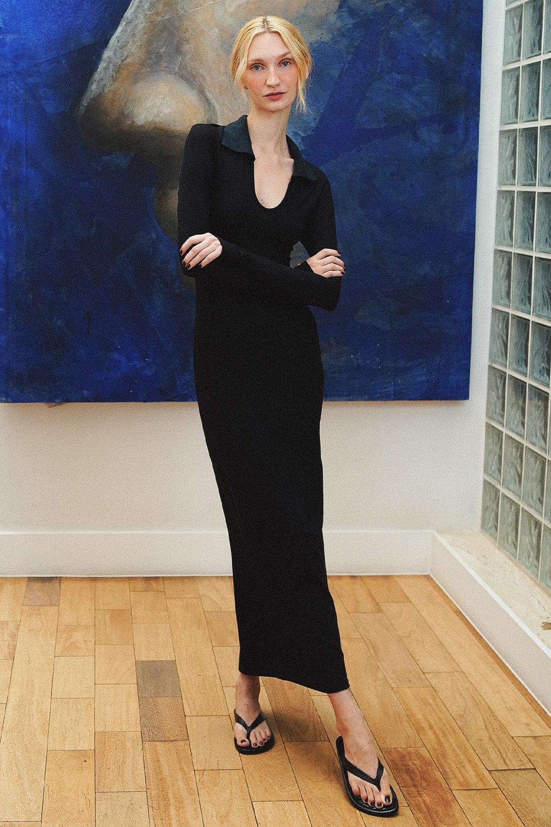 VESTIDO POLO GISÈLE VISCOSE BLACK