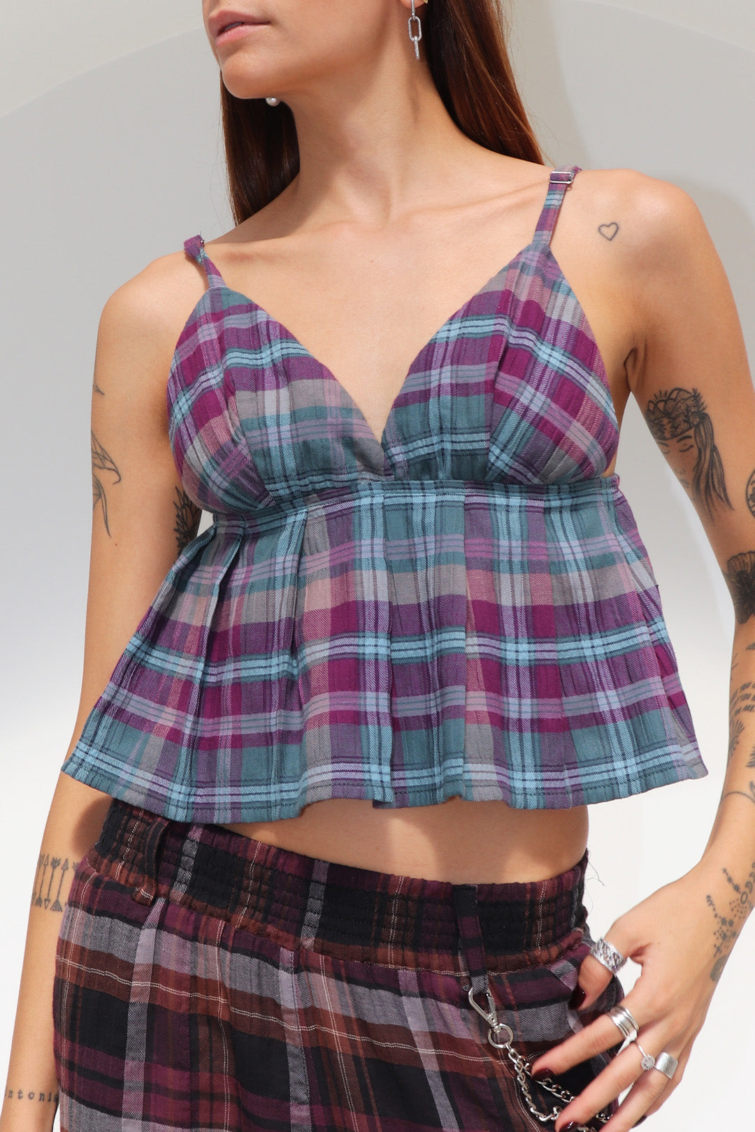 TOP SOLARIA ALGODÃO XADREZ