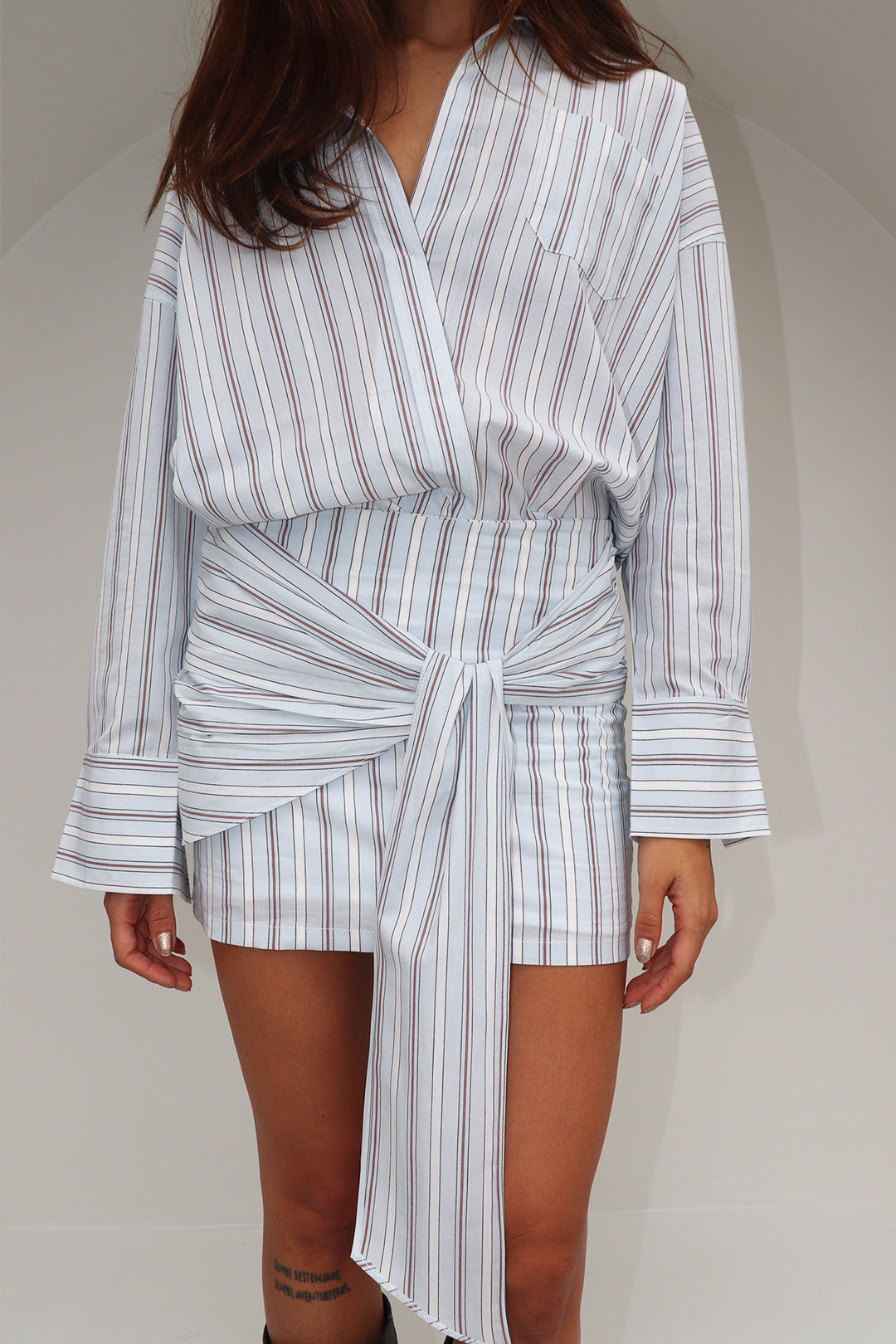 MINI SAIA ATLANTIC ALGODÃO LISTRADO BLUE