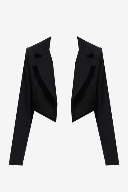 BLAZER CROPPED MEETING ALFAIATARIA BLACK