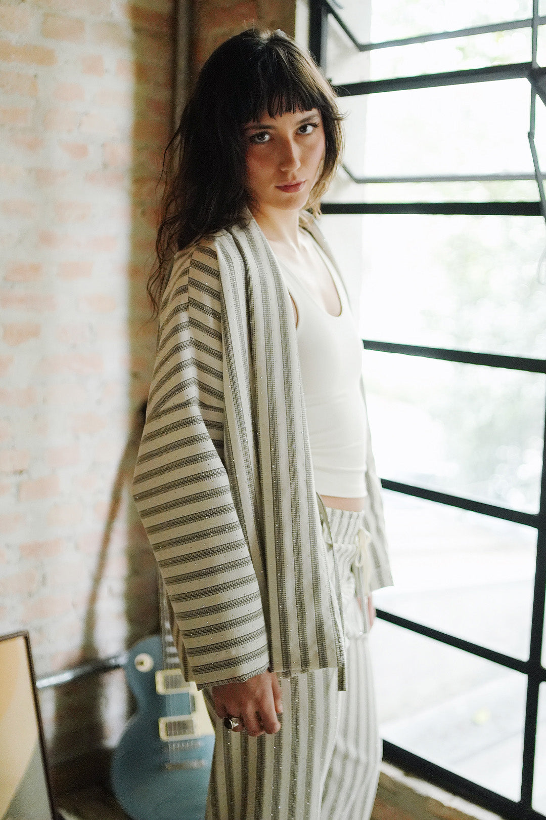 KIMONO LIGHT NORDIC RISCA PEDRARIA OFF WHITE