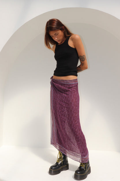 LENÇO BLOOM CHIFFON ESTAMPADO