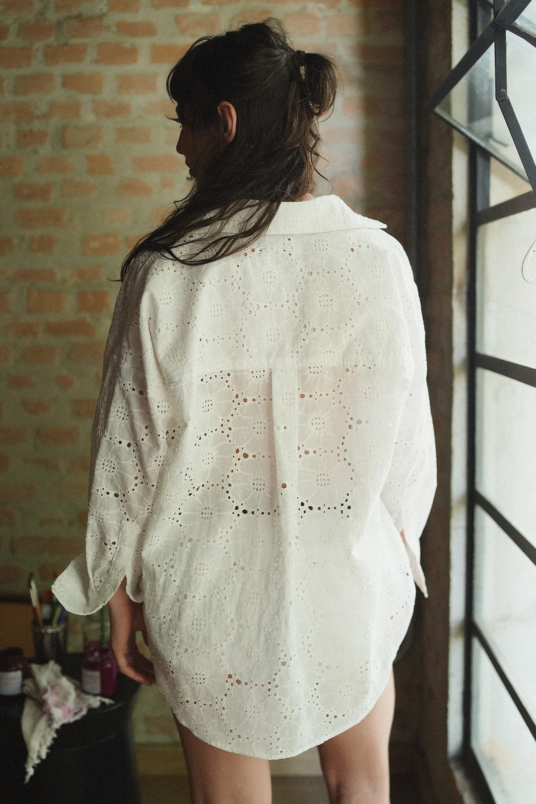 CAMISA MOM’S GARDEN LAISE FLORAL WHITE