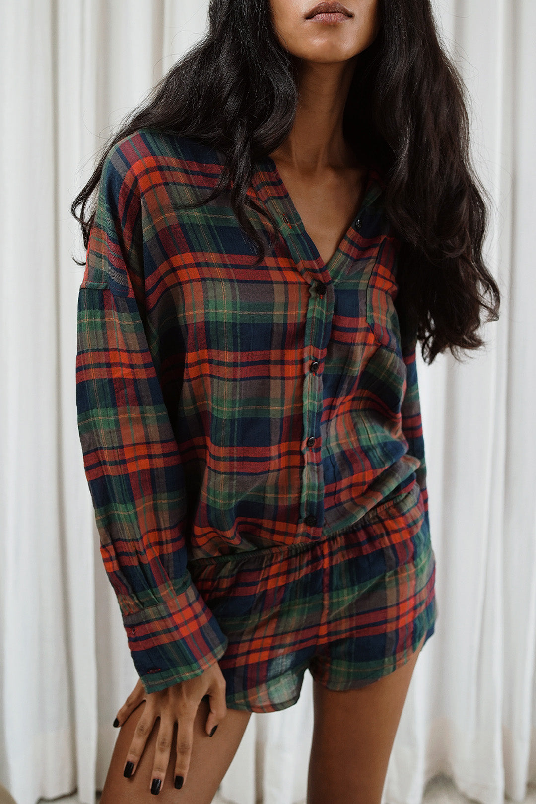 MINI SHORTS MIDNIGHT ALGODÃO GREEN