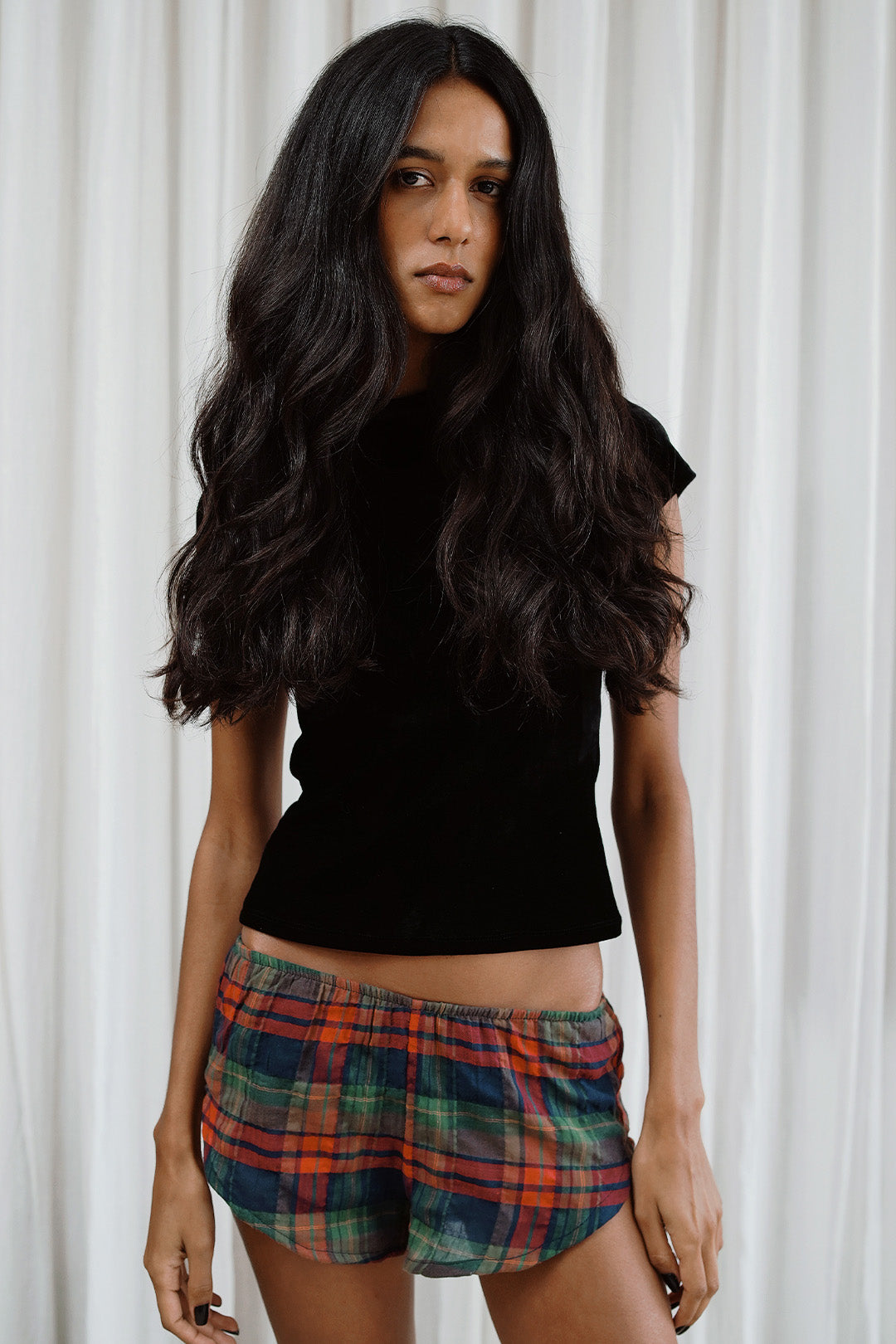 MINI SHORTS MIDNIGHT ALGODÃO GREEN