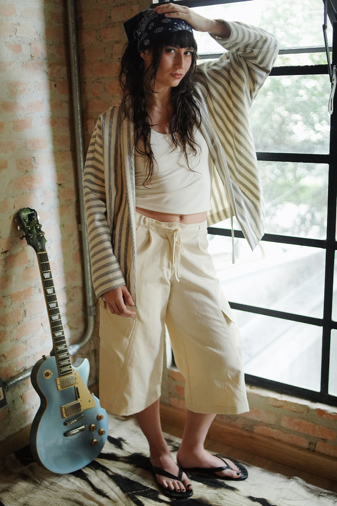KIMONO LIGHT NORDIC RISCA PEDRARIA OFF WHITE