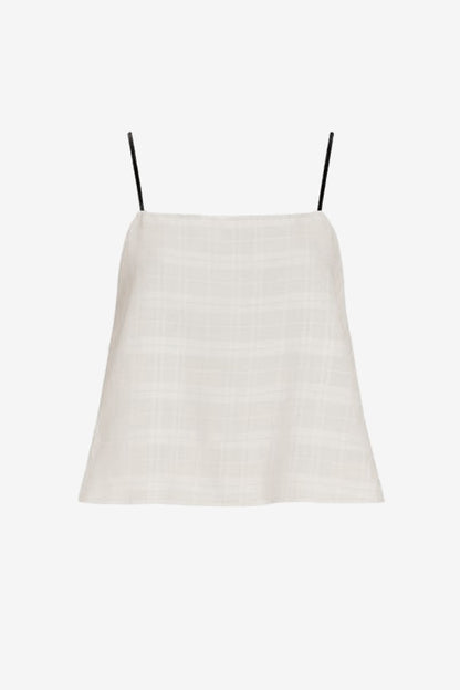 TOP VOIL CHESS OFF WHITE