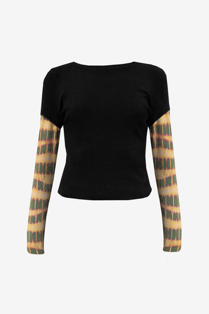 BLUSA CHILL MANGA LONGA MALHA BLACK