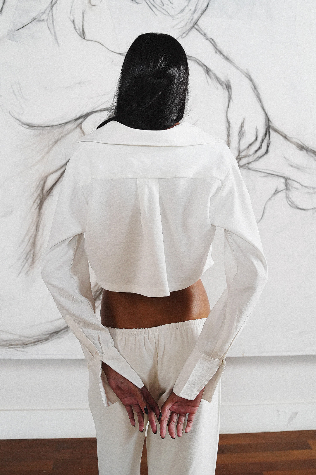 CAMISA SENSUALITÉ VISCOSE OFF WHITE