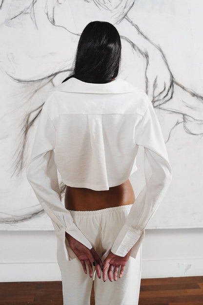 CAMISA SENSUALITÉ VISCOSE OFF WHITE