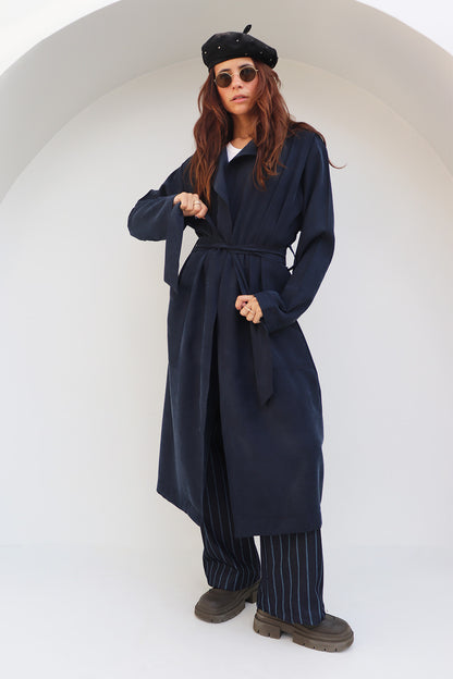 TRENCH COAT SERENITY ALGODÃO BLUE