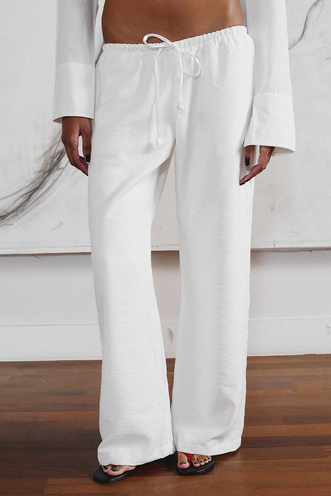 CALÇA SENSUALITÉ VISCOSE OFF WHITE