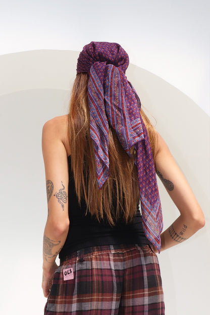 LENÇO BLOOM CHIFFON ESTAMPADO