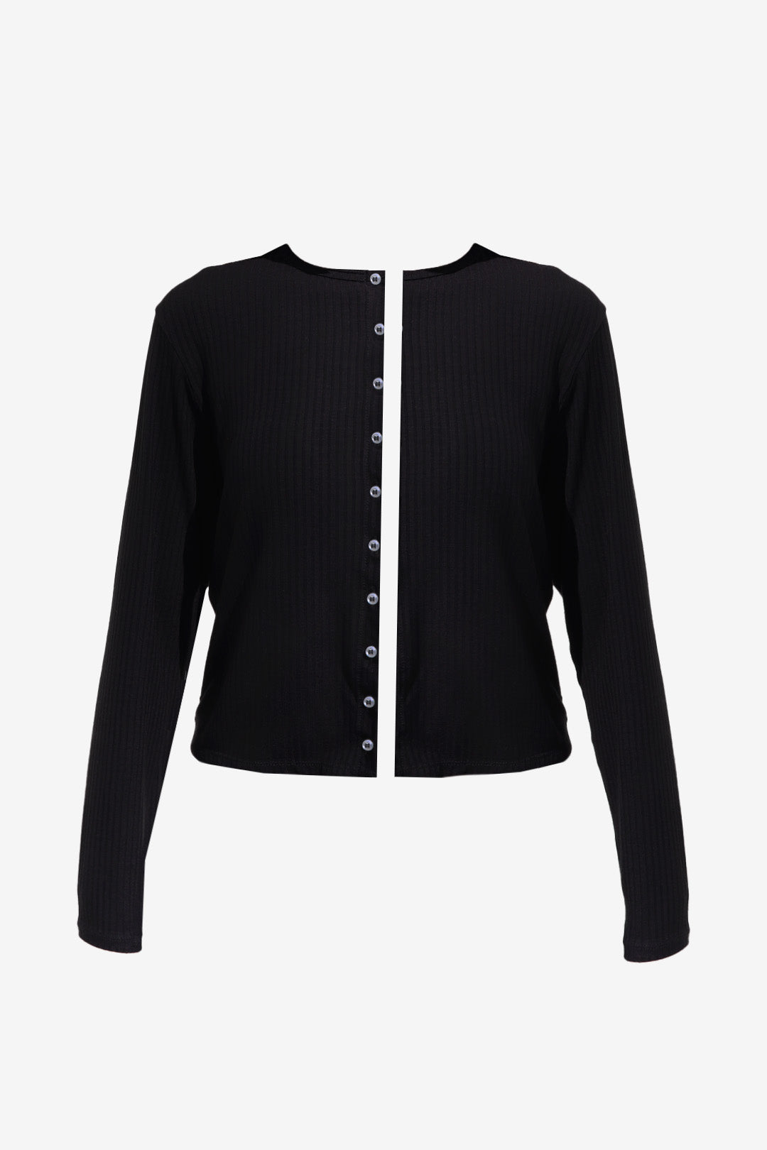 CARDIGAN SWEET MALHA CANELADA BLACK