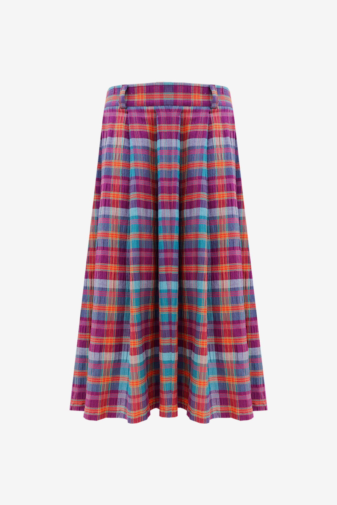 SAIA PLIÉ ALGODÃO XADREZ GRAPE