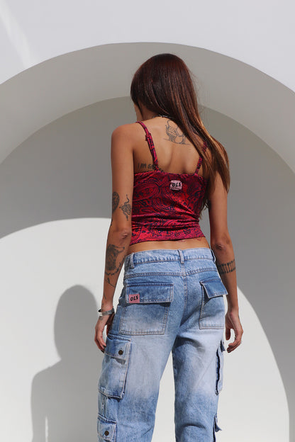 TOP CHER MALHA ESTAMPADA PINK