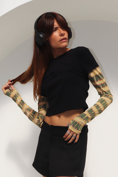 BLUSA CHILL MANGA LONGA MALHA BLACK