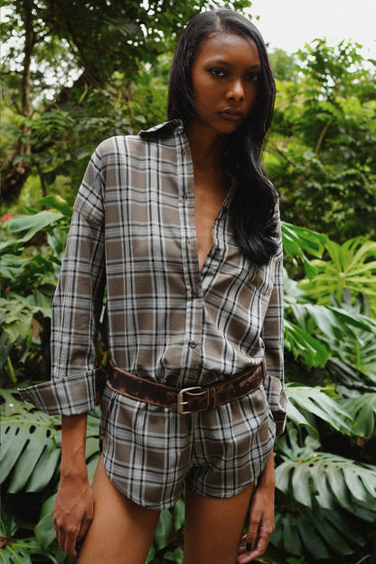 CAMISA MIDNIGHT ALGODÃO XADREZ MILITAR