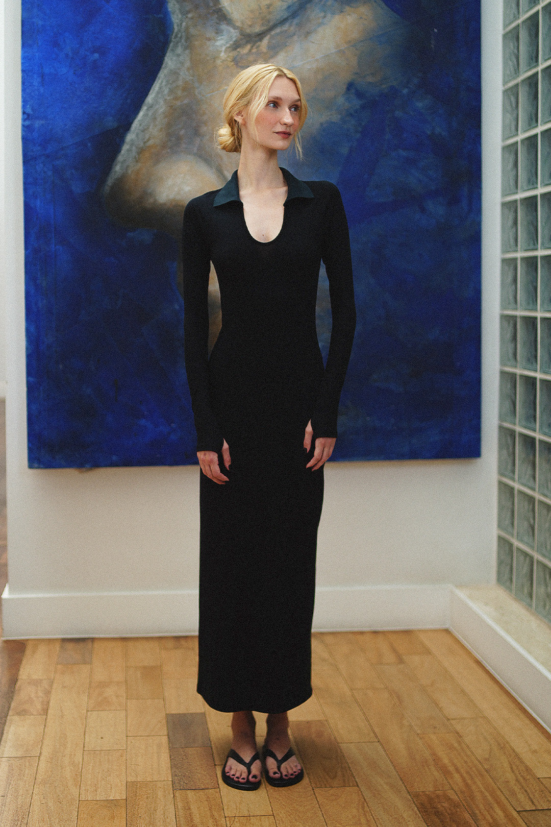 VESTIDO POLO GISÈLE VISCOSE BLACK