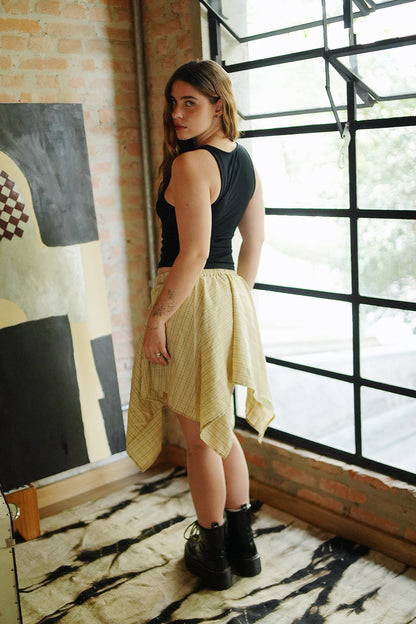 SAIA SHORTS BRUSH TARTAN XADREZ BUTTER