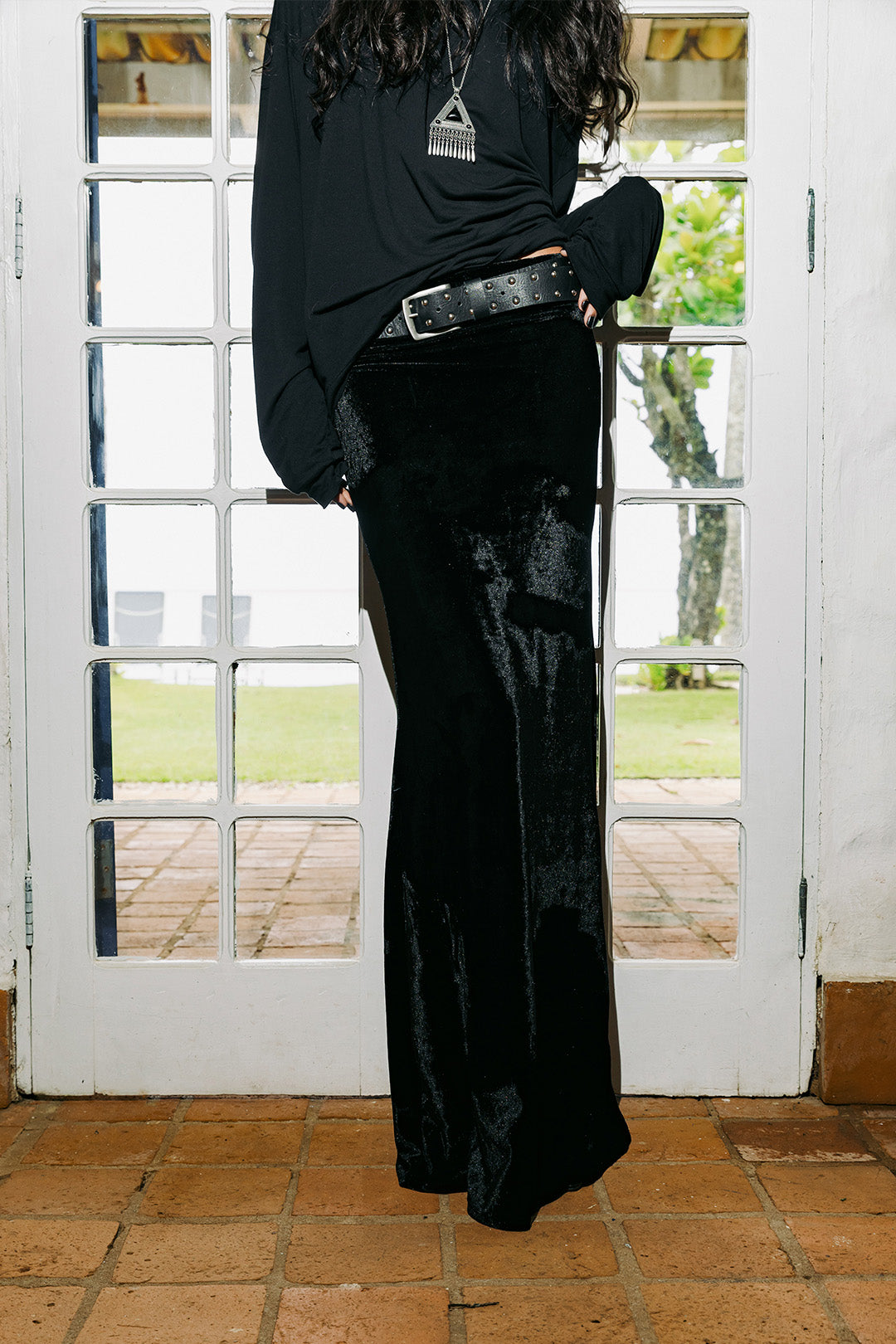 SAIA LONGA FULL MOON VELUDO BLACK