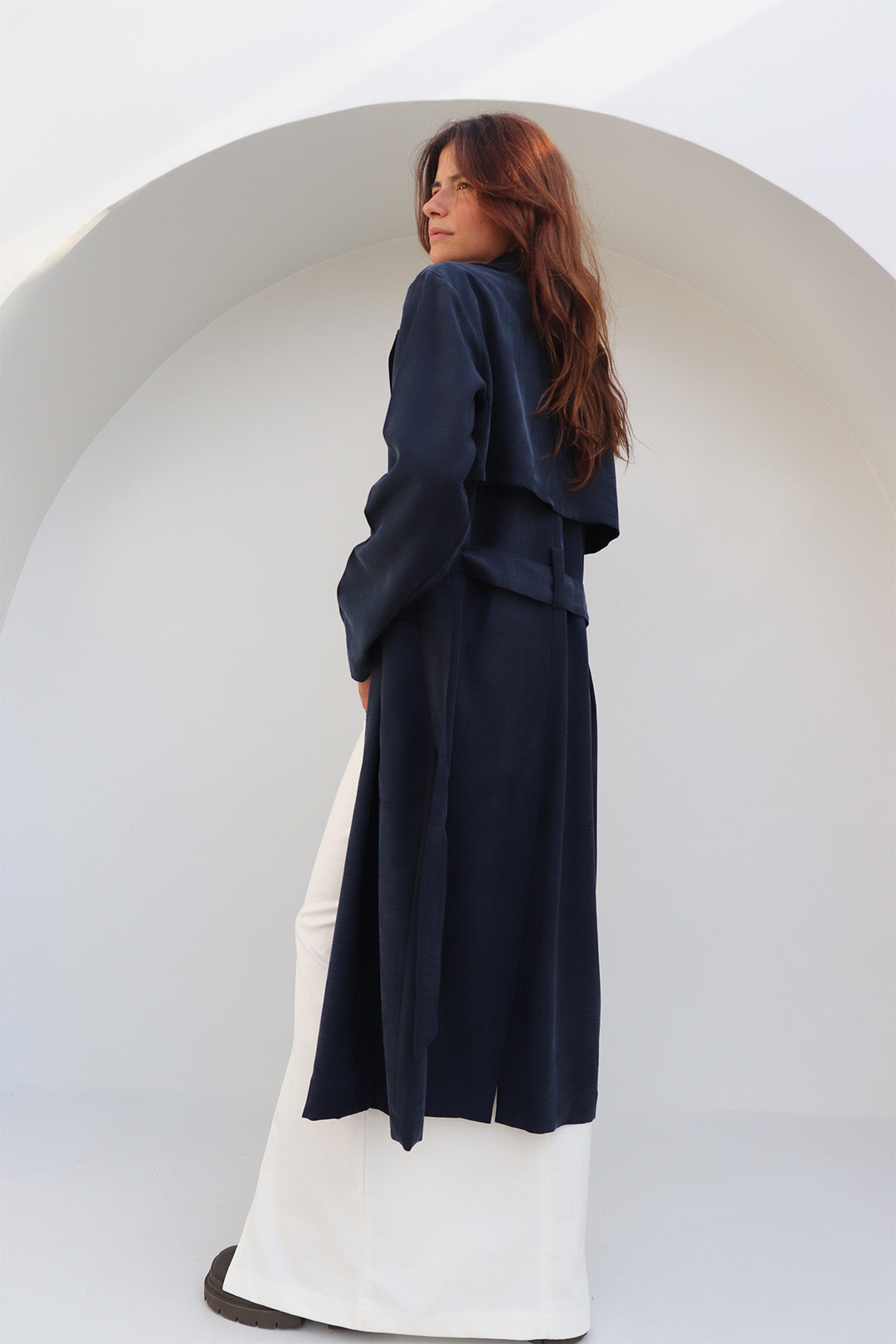 TRENCH COAT SERENITY ALGODÃO BLUE