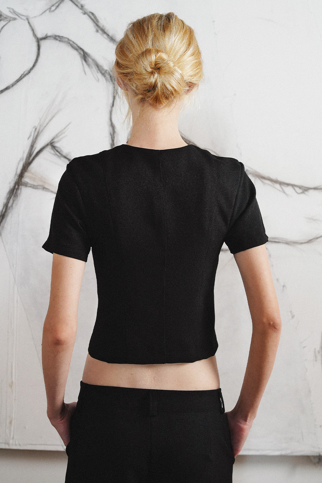 BLUSA ANNE ALFAIATARIA BLACK
