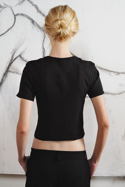 BLUSA ANNE ALFAIATARIA BLACK