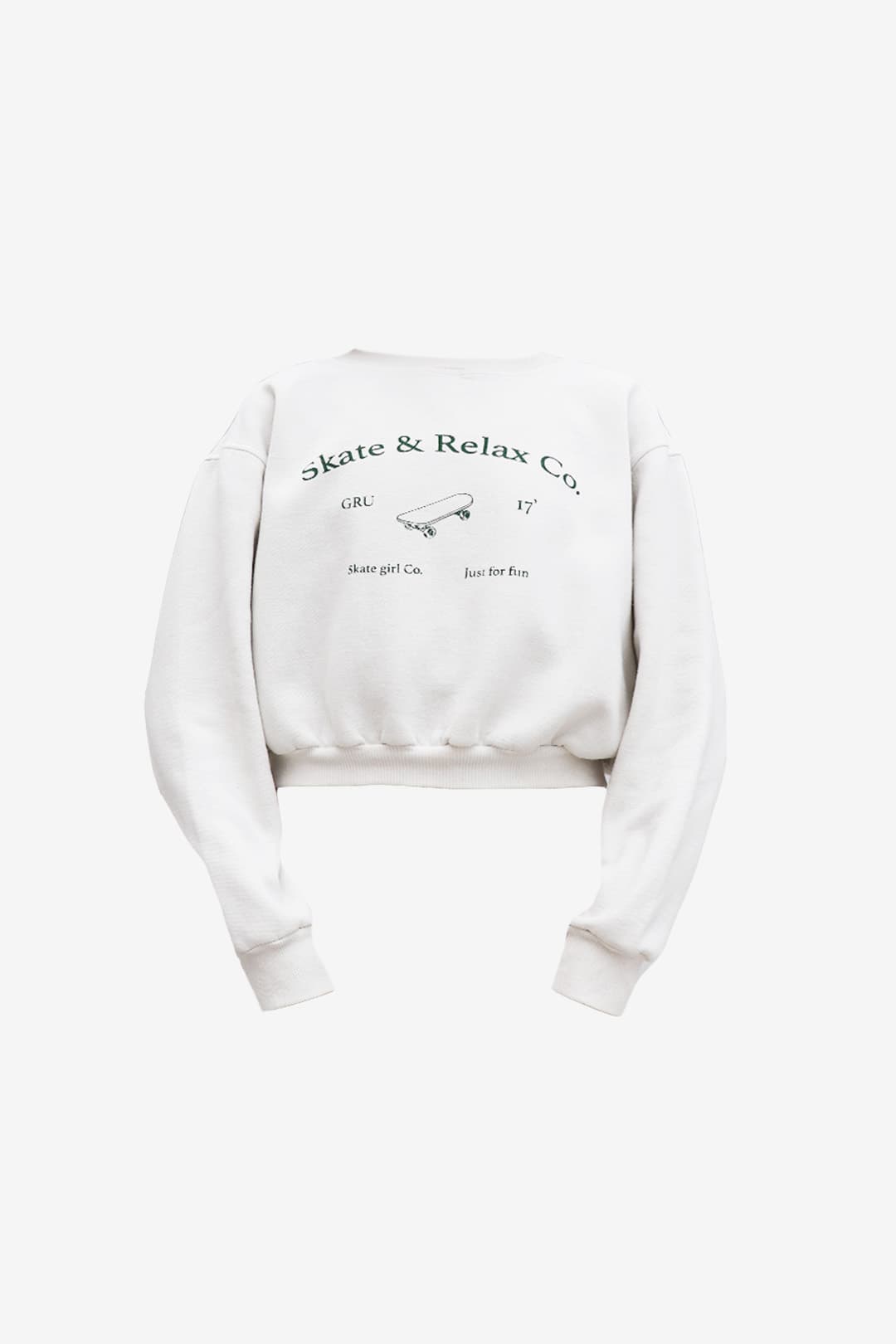 BLUSA JUST FOR FUN MOLETOM OFF WHITE