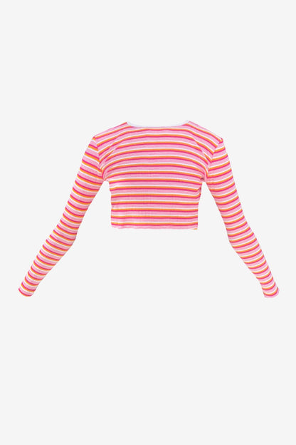 BLUSA SKIN LISTRADA PINK