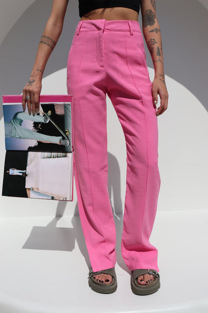 CALÇA PERALTA ALFAIATARIA LINHO PINK