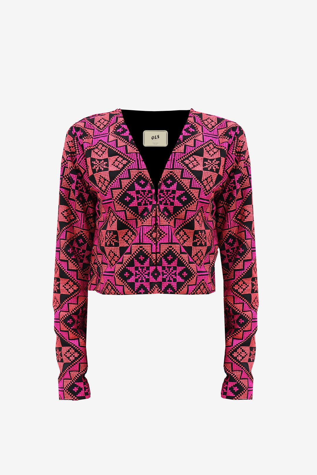 CASAQUETO COCKTAIL TULE BORDADO PINK