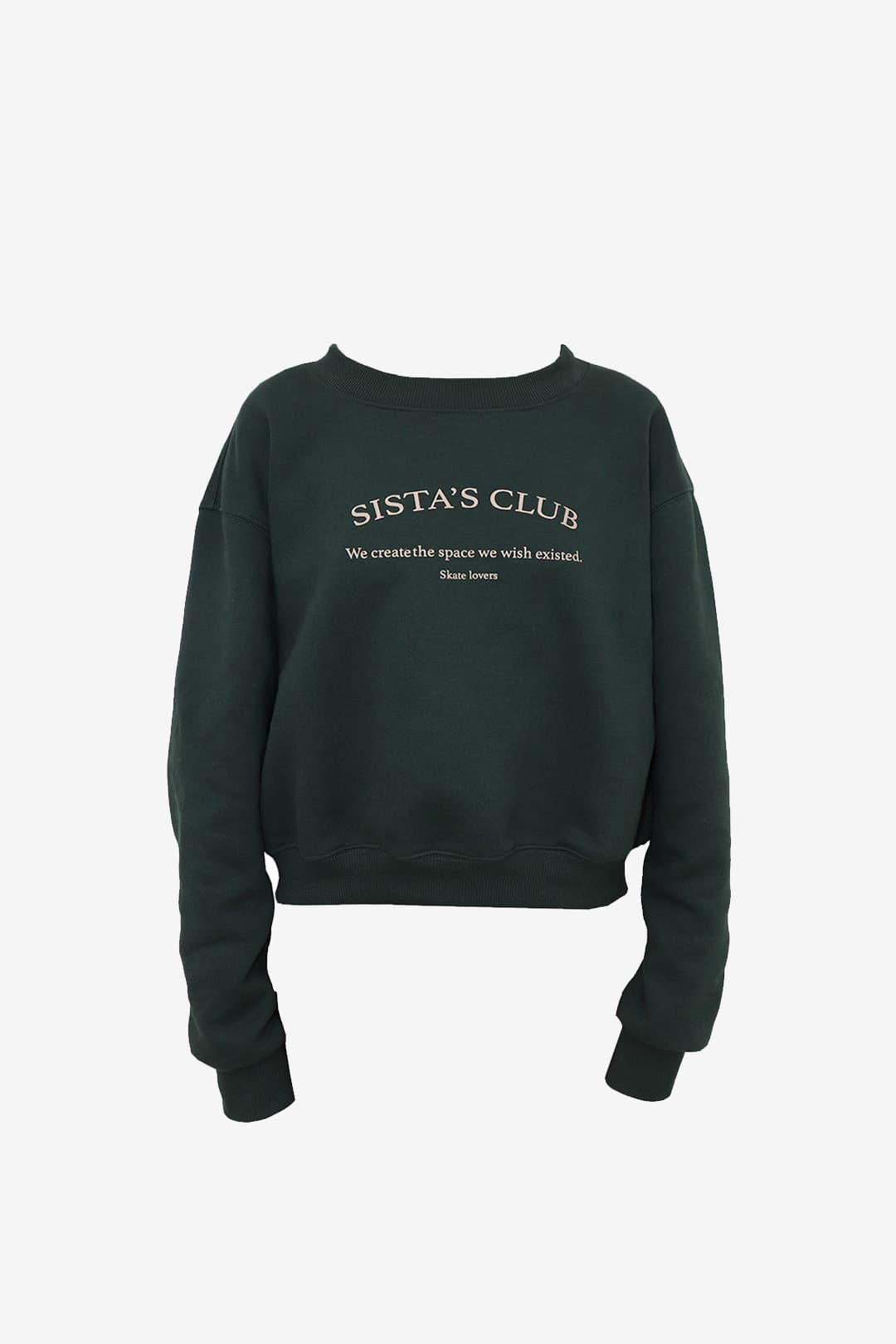 BLUSA SISTA’s CLUB MOLETOM CROPPED GREEN