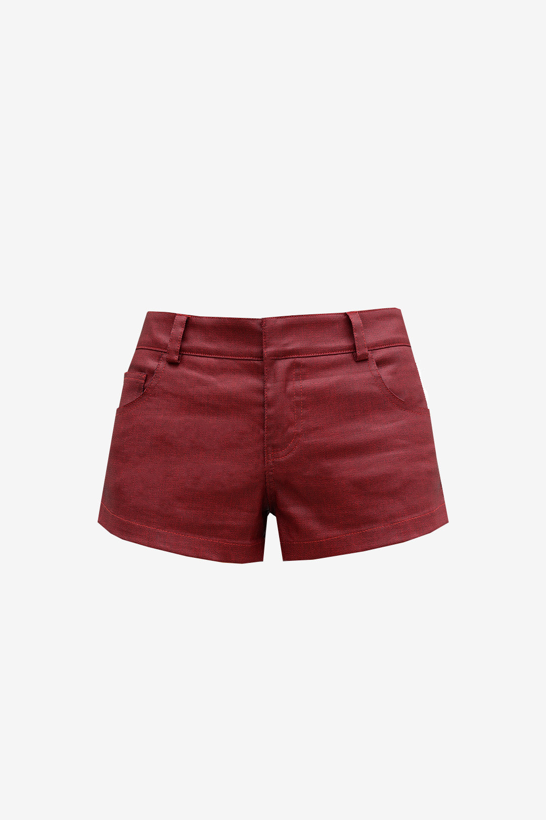 MINI SHORTS ROUGE JEANS WINE