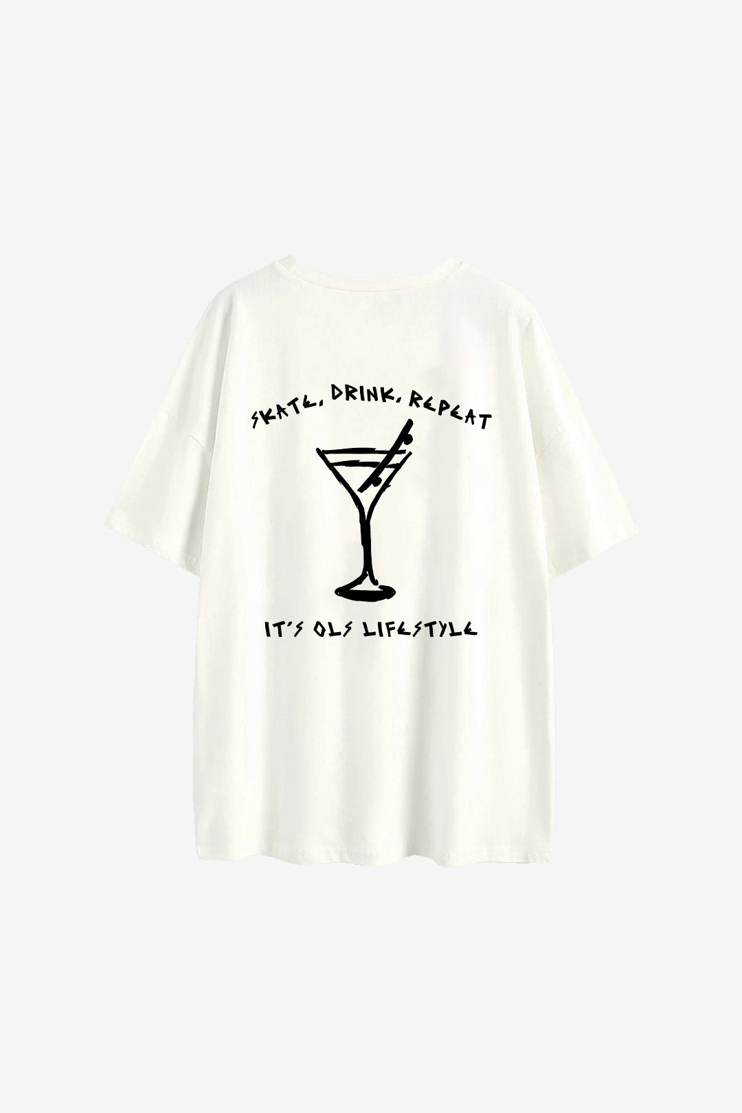 CAMISETA SKATE DRINK MALHA WHITE